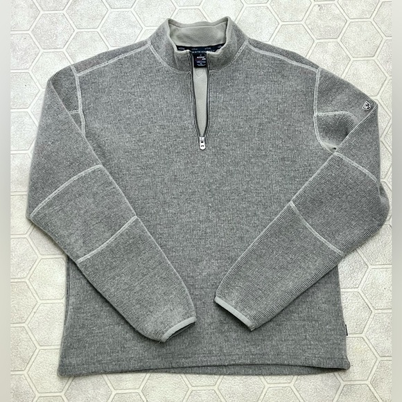 Men’s XL Kuhl Thor Thermokore Wool Blend 1/4 Zip Technical Hybrid Sweater